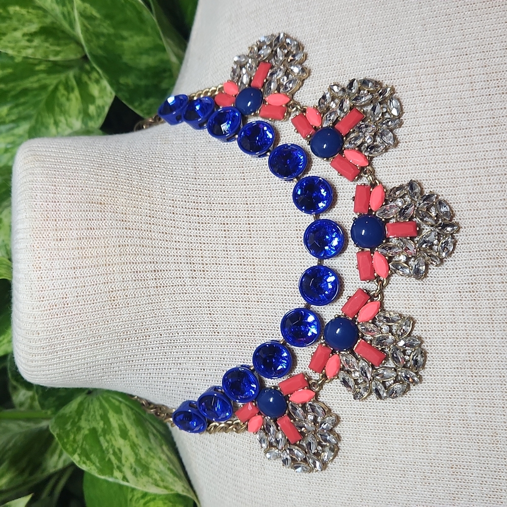 J. Crew Cobalt Blue Brulee Statement Necklace 💙